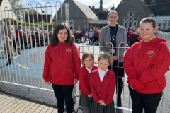 West-Row-pupils-Leah-Anderson-Ava-Davison-Ava-Palmer-and-Olivia-Meekings-cut-the-ribbon-on-the-new-play-area-alongside-Headteacher-Elisabeth-Close